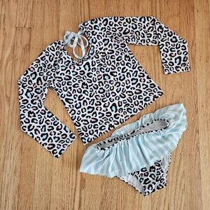 Swoon Baby Leopard Print Two Piece Swimsuit Size 6